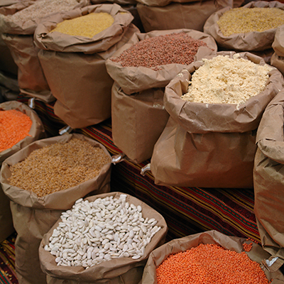 Paper Bags with Legumes